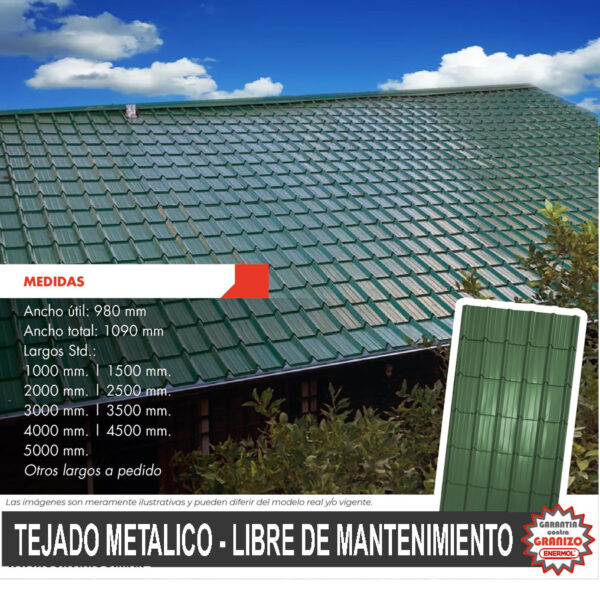 Tejado Metálico Simil teja francesa, color - Imagen 4