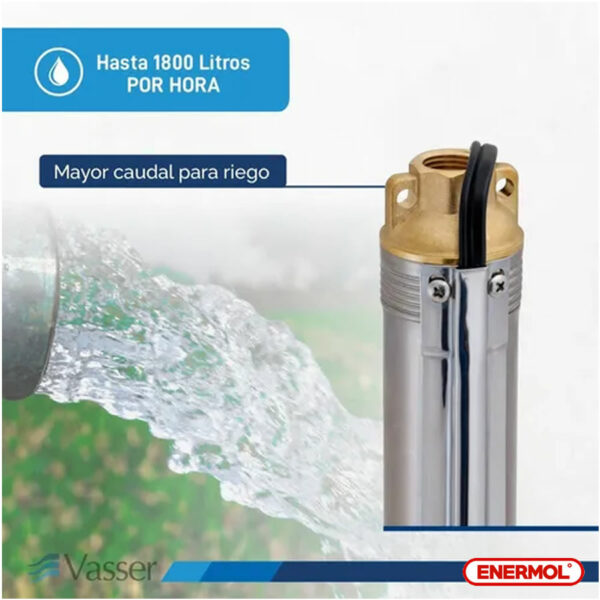 Bomba Sumergible Riego Pozo Vasser Bs2-40 2" - Imagen 5
