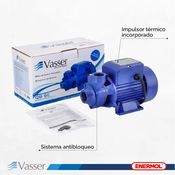 Bomba Periférica Vasser Qb60 0.5 Hp - Imagen 4