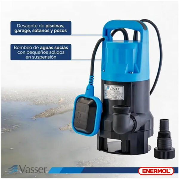 Bomba Desagote Agua Sucia Vasser De750ps 750 Watts - Imagen 5