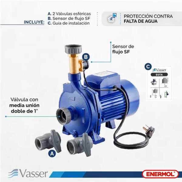 Bomba Presurizadora Vasser Qcte26 De 4-6 Baños 24mts 1 Hp - Imagen 2
