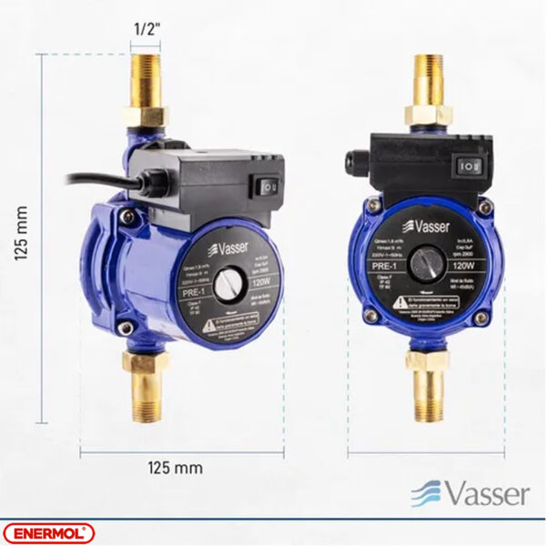 Bomba Presurizadora Vasser PRE-1  120 Watts - Imagen 8