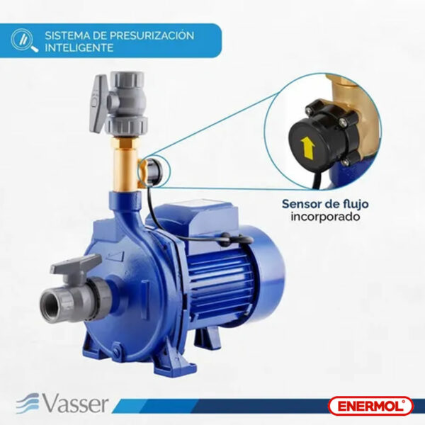 Bomba Presurizadora Vasser Qcpres22 2-4 Baños -20mts 0.75 Hp - Imagen 7