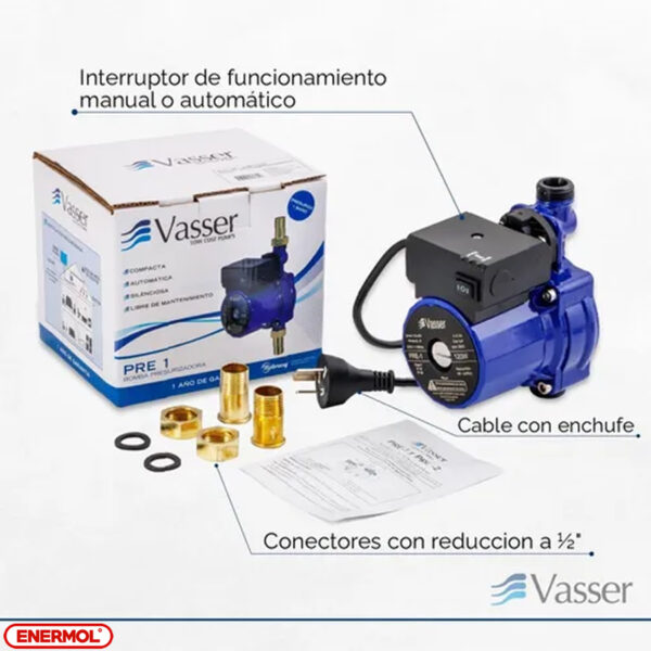 Bomba Presurizadora Vasser PRE-1  120 Watts - Imagen 9