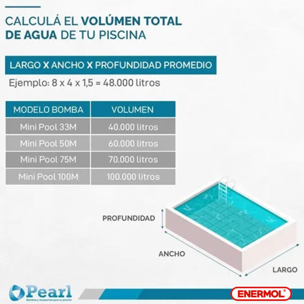 Bomba Pileta Autocebante Pearl Mini Pool 50m - Imagen 9