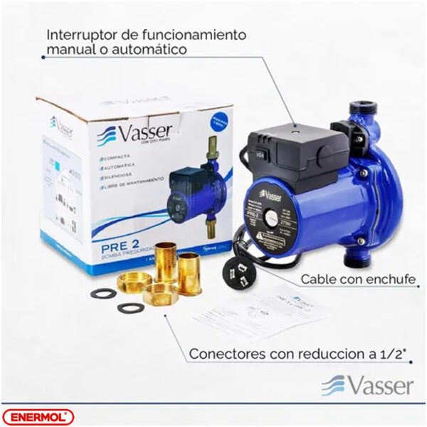 Bomba Presurizadora Vasser PRE-2  270W - Imagen 7