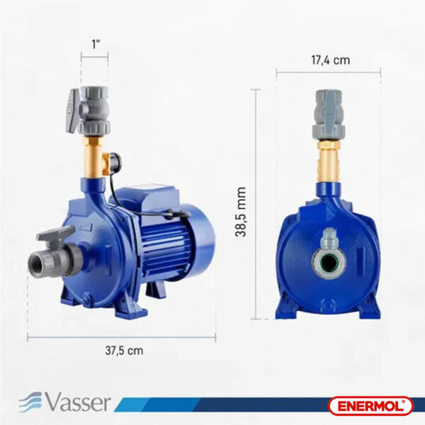 Bomba Presurizadora Vasser Qcpres22 2-4 Baños -20mts 0.75 Hp - Imagen 8