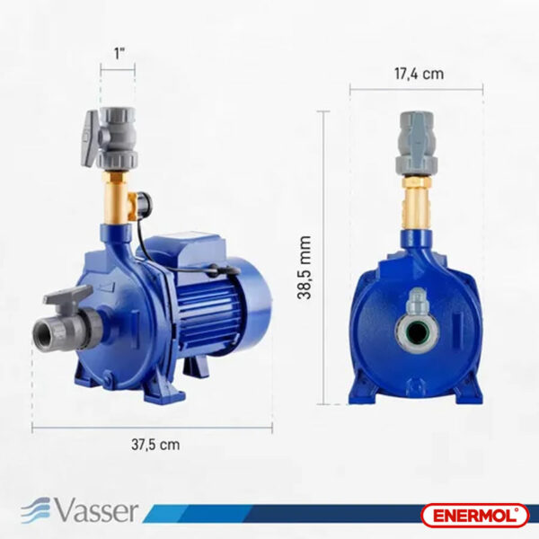 Bomba Presurizadora Vasser Qcte26 De 4-6 Baños 24mts 1 Hp - Imagen 4