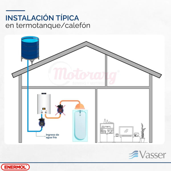 Bomba Presurizadora Vasser PRE-1  120 Watts - Imagen 4