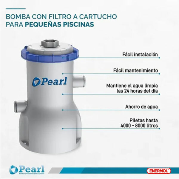 Bomba Filtro Para Pileta Lona Pearl 35 Watts - Imagen 4