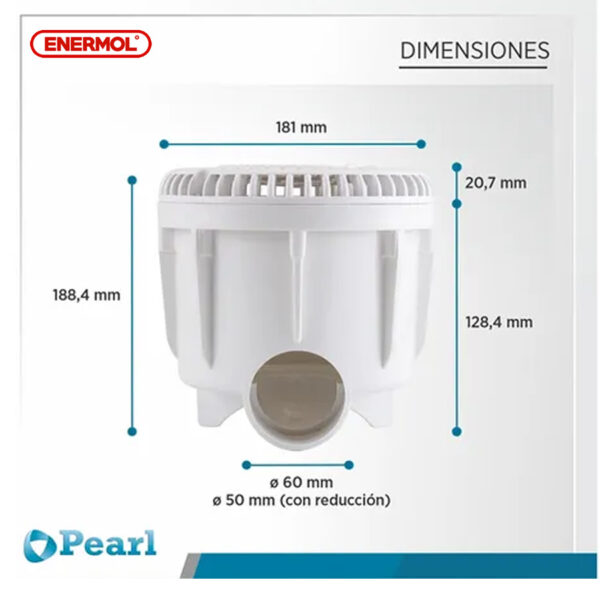 Toma De Fondo Fibra De Vidrio Pearl Boca 50 mm - Imagen 5