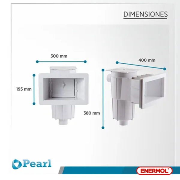 Skimmer Piscinas Hormigón Pearl Boca 30 Cm - Imagen 5