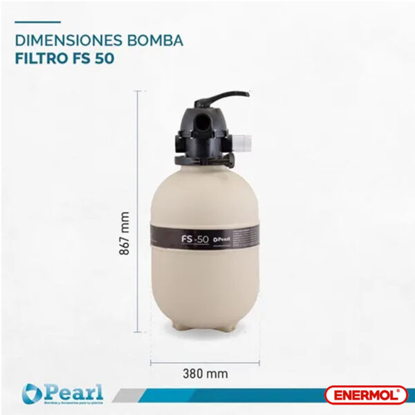 Filtro Pileta Pearl Fs-50 Válvula 6 Vías 50.000 Litros - Imagen 8