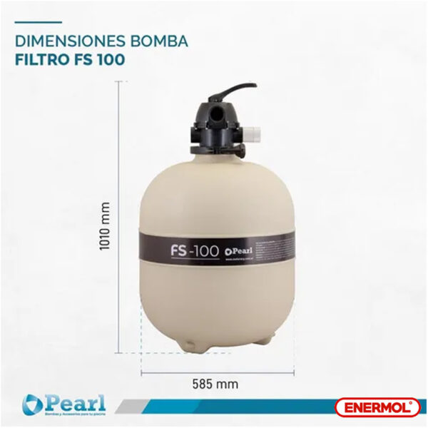 Filtro Pileta Pearl Fs-100 Válvula 6 Vías 120.000 Litros - Imagen 6