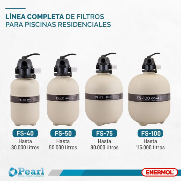 Filtro Pileta Pearl Fs-100 Válvula 6 Vías 120.000 Litros - Imagen 7