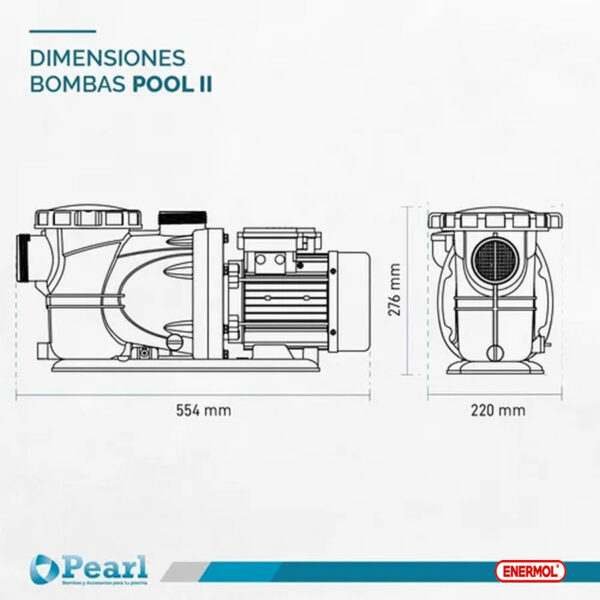 Bomba Pileta Autocebante Pearl Pool II 50m 0.5 Hp - Imagen 8