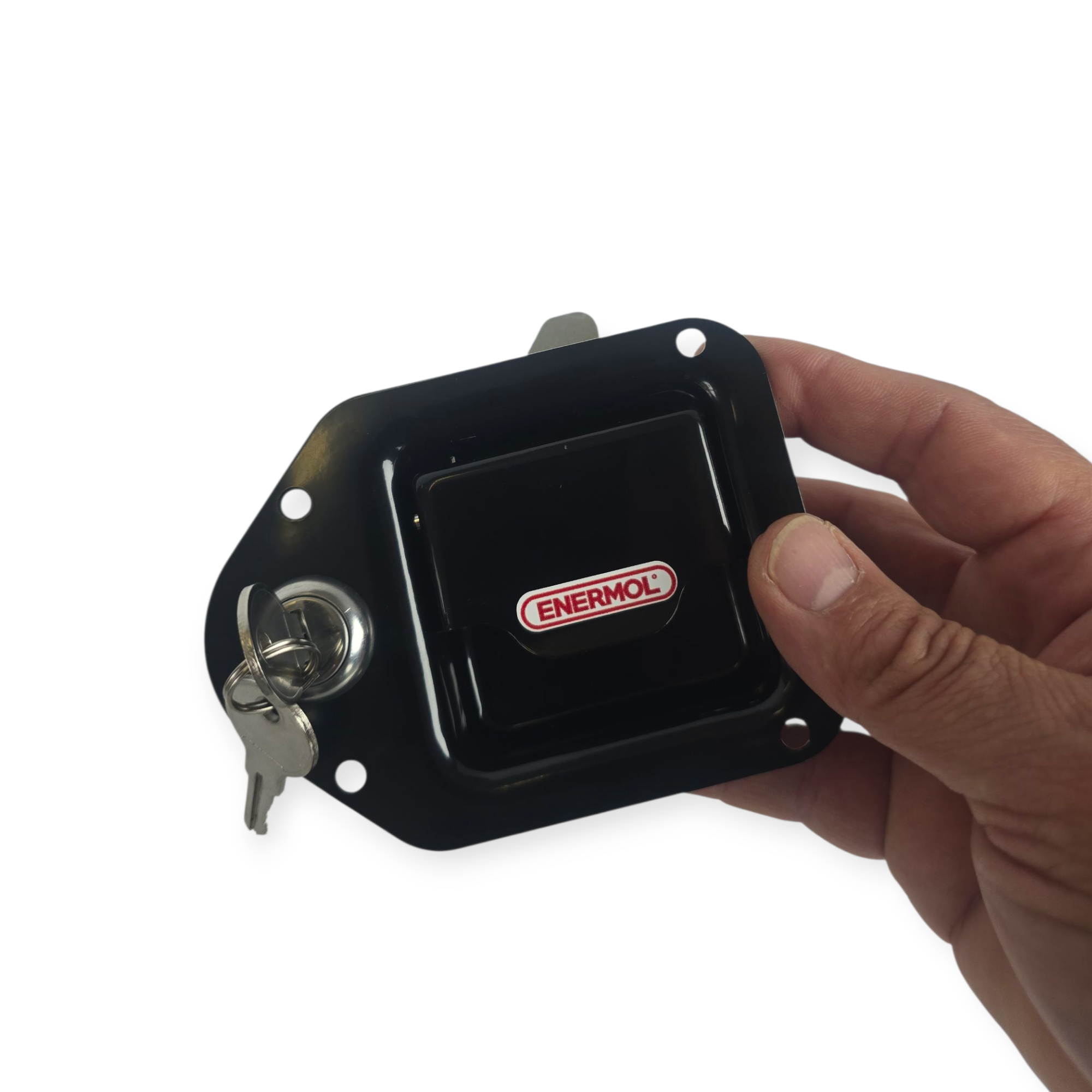 Cerradura de Embutir para Puertas de Apertura Superior, Uso Universal. Acero al carbono pintado color negro - Imagen 3