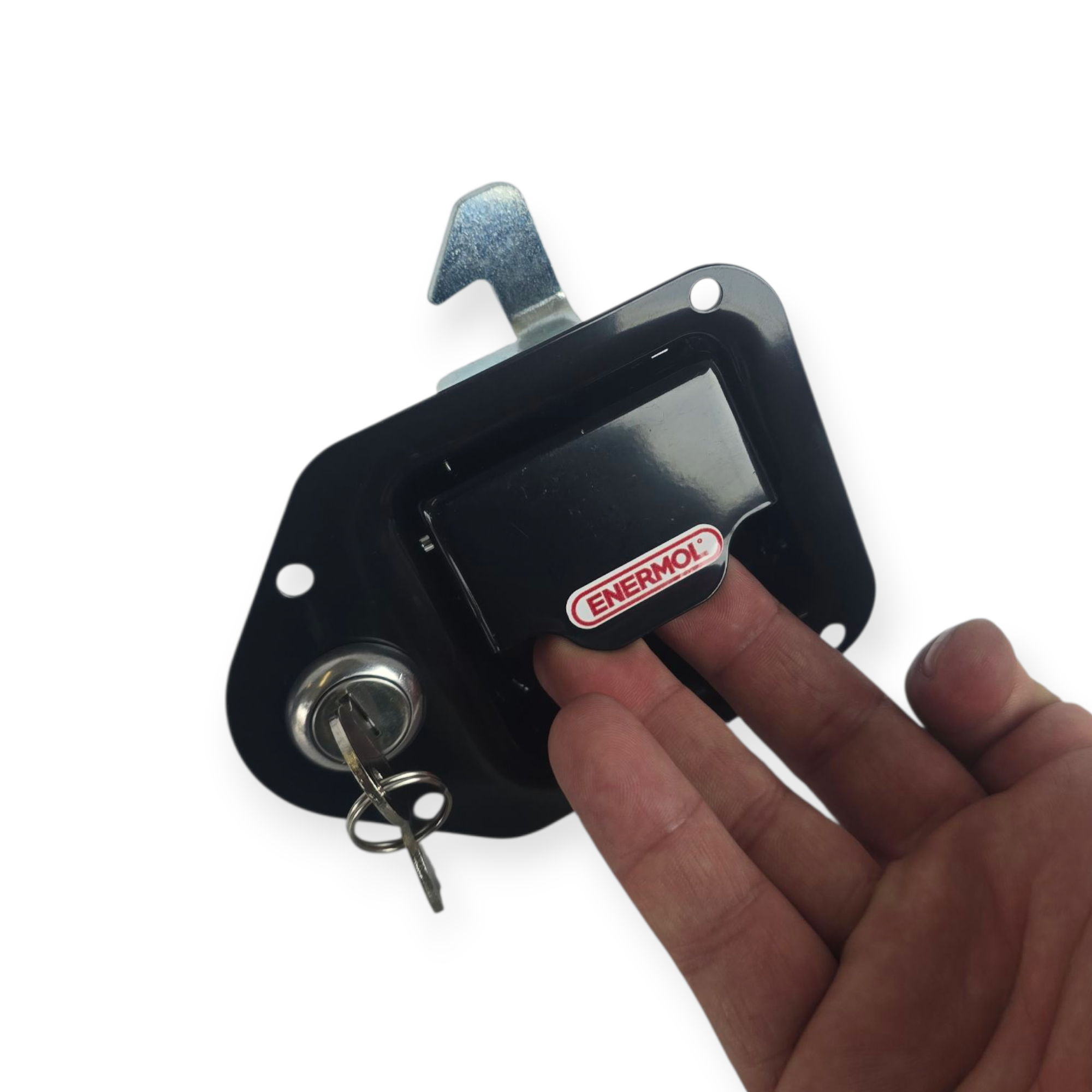 Cerradura de Embutir para Puertas de Apertura Superior, Uso Universal. Acero al carbono pintado color negro - Imagen 4