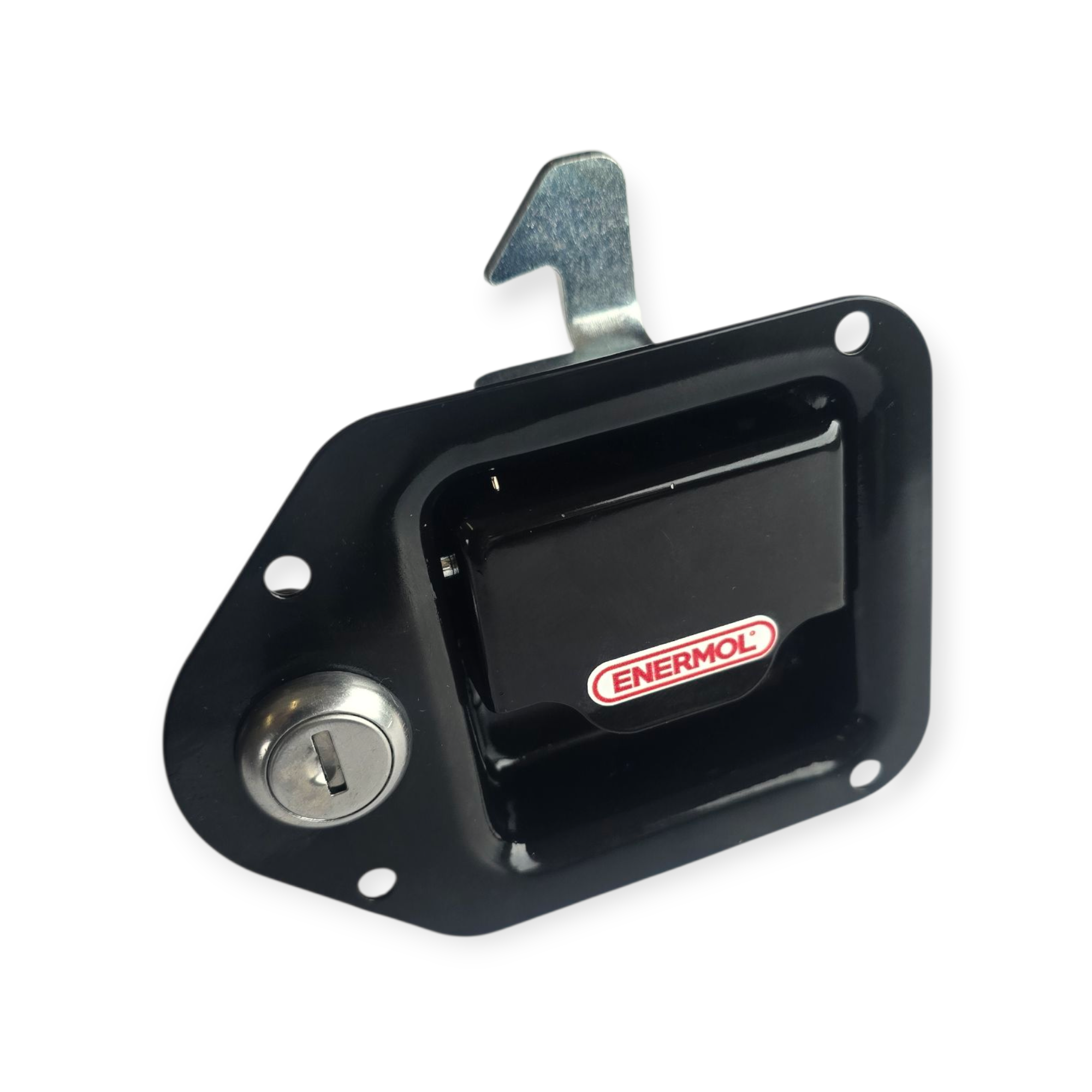 Cerradura de Embutir para Puertas de Apertura Superior, Uso Universal. Acero al carbono pintado color negro