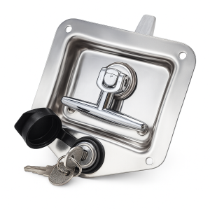 cerradura de embutir de acero inoxidable, empuñadura tipo T con regulación