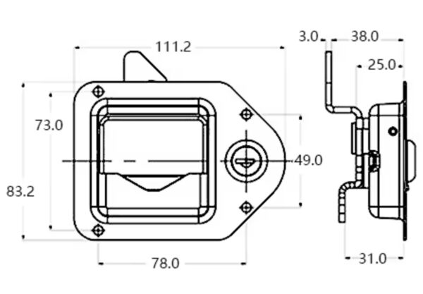 Cerradura de Embutir para Puertas de Apertura Superior, Uso Universal - Imagen 6